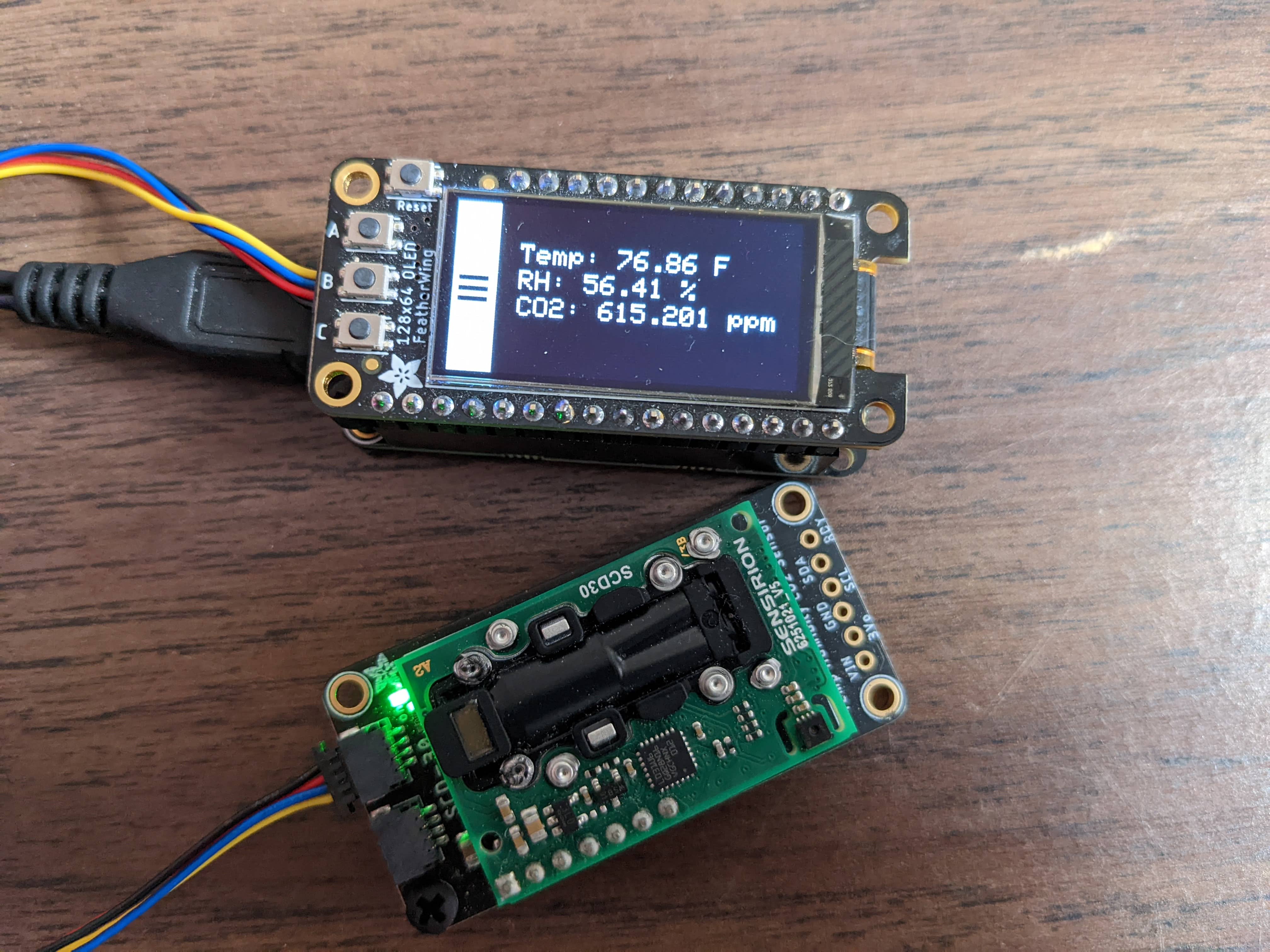 A picture of the mushroom sense device