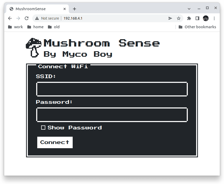 A screenshot of the home page of the wizard