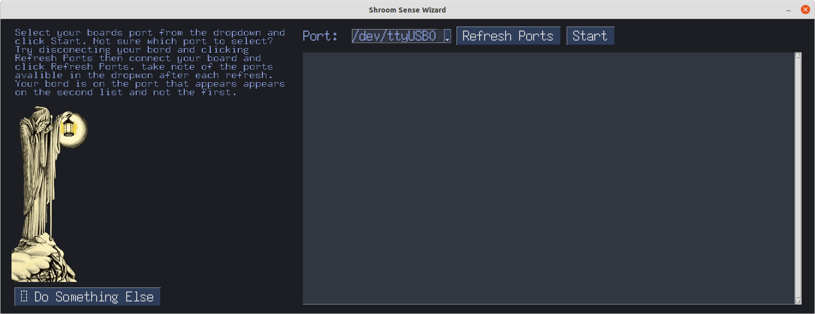 A screenshot of the home page of the wizard