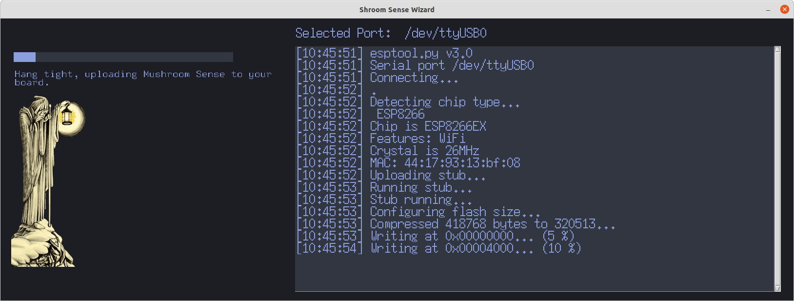 A screenshot of the home page of the wizard